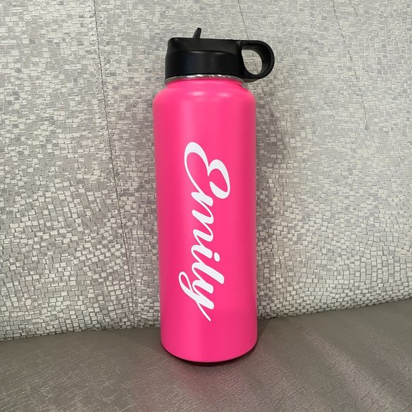 Personalized Insulated Water Bottle, 40 oz assorted colors , High quality, straw - Picture 1 of 14